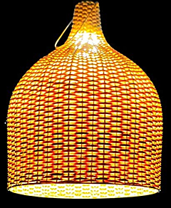 Dastkar Crafts Hanging Bamboo Cane Lamp for Interior Decor Lamp Covered Natural Cane Decor 1 Piece