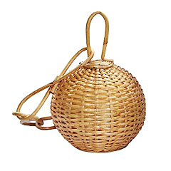 Cane Weave Round Lamp 