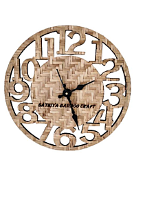 Bamboo Round Wall Clock 